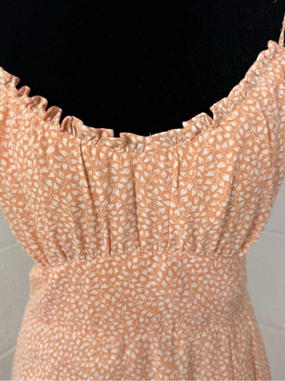 Abercrombie & Fitch Orange Floral Print Sundress